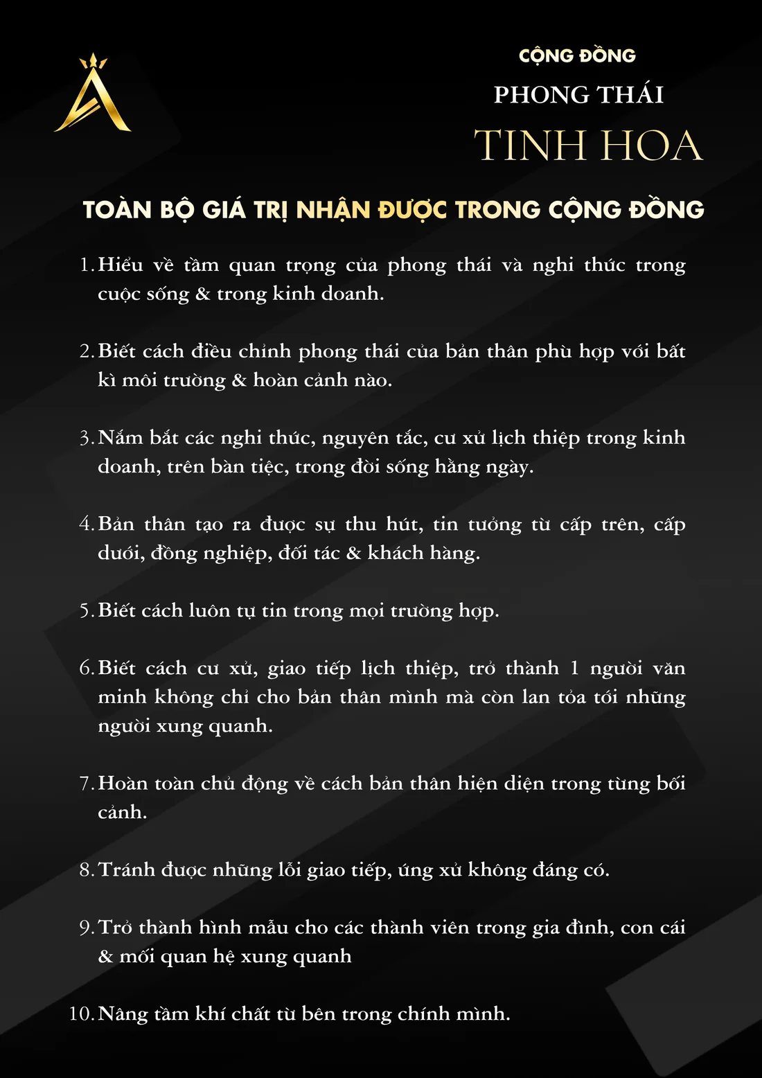 Banner toàn bộ giá trị nhận được trong cộng đồng