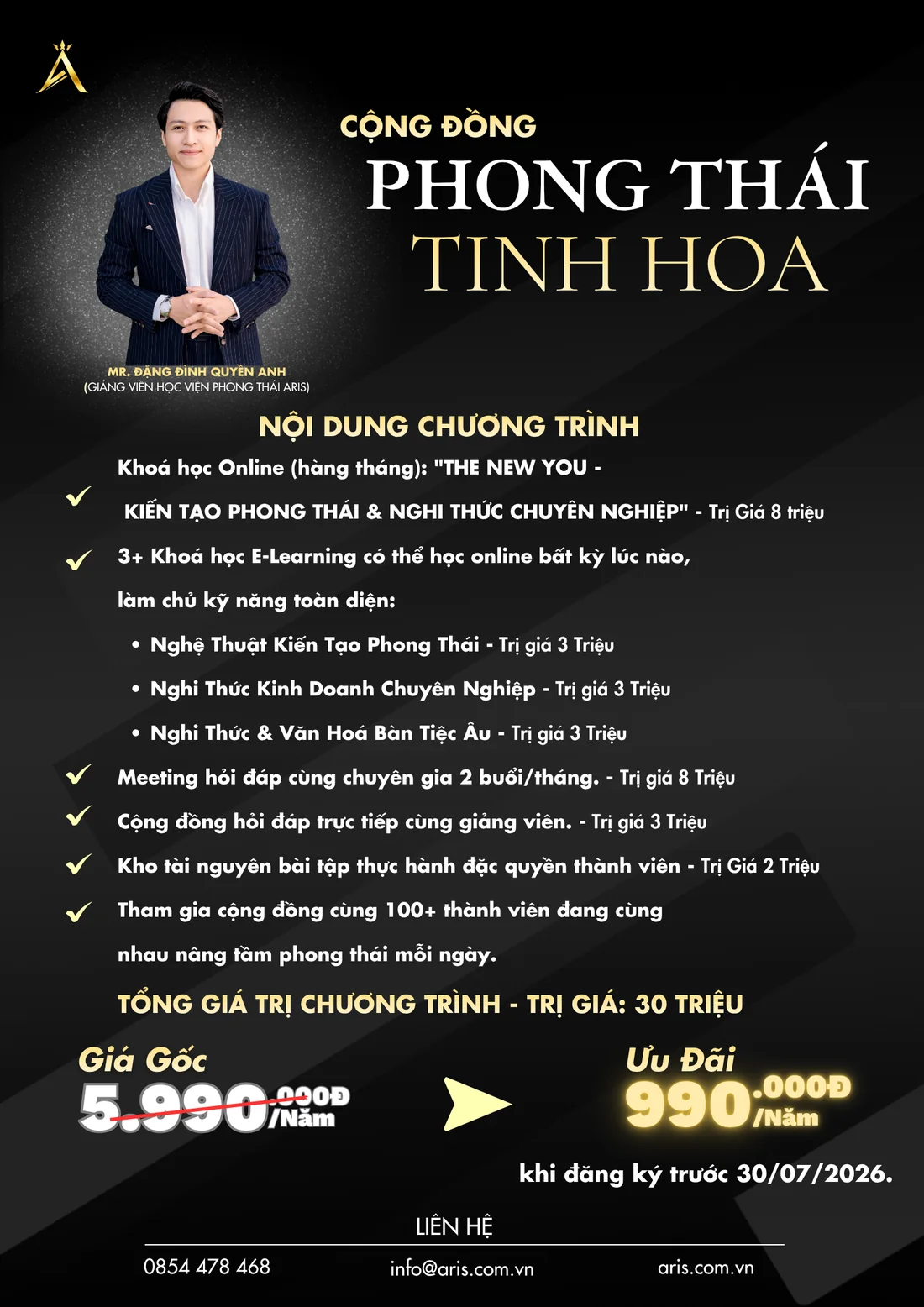 Banner nội dung chương trình Cộng Đồng Phong Thái Tinh Hoa